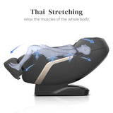 Black Massage Chair Zero Gravity Shiatsu Massage with Bluetooth Speaker
