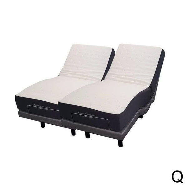 400 Series Split Queen Adjustable Bed set with 10" Memory Foam Mattresses