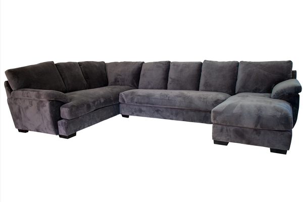 Grey 3 Seater with Corner Right Arm Facing