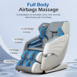 Gray Massage Chair with AI Voice, App Control SL Track Zero Gravity Full Body Massage