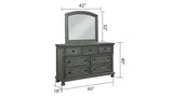 King Modern Style 4PC Bedroom Set Made with Wood & Rustic Gray Finish
