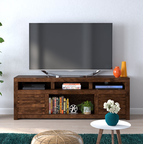 Devine 72 inch TV Stand Console for TVs up to 85 inches, No Assembly Required, Whiskey Finish