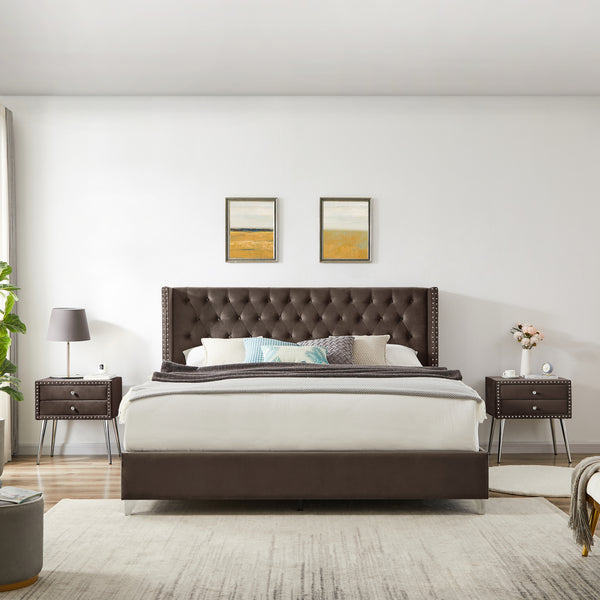 King bed with two nightstands