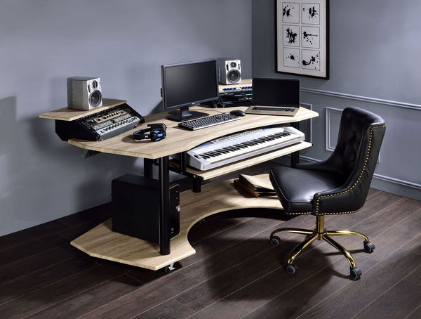 Computer Desk, Natural Oak