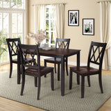 5-Piece Dining Table Set Home Kitchen Table and Chairs