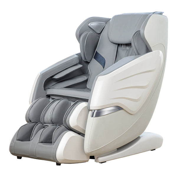 Gray Massage Chair with AI Voice, App Control SL Track Zero Gravity Full Body Massage