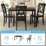 5-Piece Dining Table Set Home Kitchen Table and Chairs