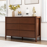 Queen 4 Piece Bedroom Set Mid Century Modern  Platform Bed with Two Nightstands and Dresser