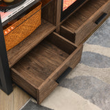 60 inch Electric Fireplace Media TV Stand With Sync Colorful LED Lights