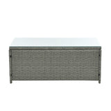 Patio Furniture, Outdoor Furniture, Seasonal PE Wicker Furniture,5 Set Wicker Furniture With Tempered Glass Table Top