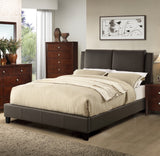 California King Size Bed Faux Leather Upholstered