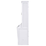 Queen Size White Murphy Bed with Shelf