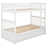 Twin over Twin Bunk Bed with Drawers