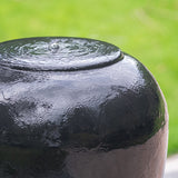 Black Heavy Outdoor Cement Fountain Black