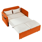 Convertible Sofa Bed w/2 Removable Armrests w/USB Power Port