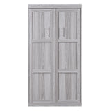 Gray Twin Size Murphy Bed that Transforms into a Cabinet