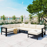 multi-person outdoor sofa set, suitable for gardens, backyards, and balconies.