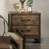 Contemporary Nightstand Light Walnut Color