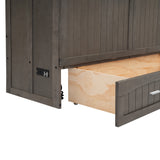 Queen Size Murphy Bed with Built-In Charging Station