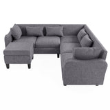 Modern Sectional Sofa with coffee table ottoman