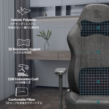 Black Lumbar Support Black gaming chair