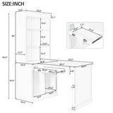 83" Tall Bookshelf with Writing Desk