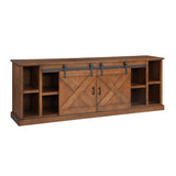 TV Stand Console for TVs up to 95 inches, No Assembly Required, Aged Whiskey Finish