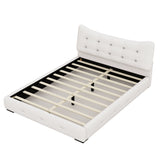 Upholstered Queen Bed with Ergonomic Wingback Headboard
