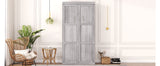 Gray Twin Size Murphy Bed that Transforms into a Cabinet