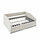 Full Size Daybed with Two Drawers Trundle