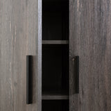 Grey Farmhouse Shoe Cabinet with Six Shelves