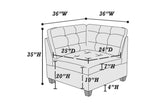 Antique Grey Modular Sectional 9pc Couch Set