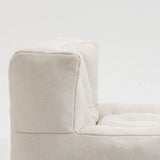 Fluffy White bean bag chair