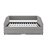 Full Size Daybed with Two Drawers Trundle