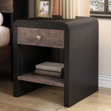 Queen 3 Piece Bedroom Set Mid Century Modern Style Frame