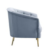 Sofa w/2 Pillows, Light Gray Velvet