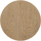 5-Piece Farmhouse Dining Table Set Wood Round Extendable Dining Table