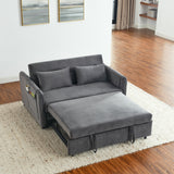 Sofa Bed, 3-in-1 Versatile Velvet with Adjustable Backrest