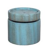 Antique Blue Contemporary Cement Water Fountain, Outdoor Bird Feeder/Bath Fountain, Antique Blue Water feature with Light For Garden, Lawn, Deck & Patio
