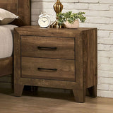 Nightstand Light Walnut Rustic Faux Wood Veneer