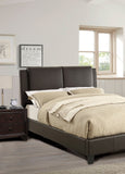 California King Size Bed Faux Leather Upholstered