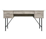 59" Writing Desk  "Washed Gray" - Computer Table with Keyboard Tray