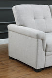 Light Gray Linen Reversible Sleeper Sectional Sofa