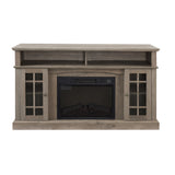 Classic TV Media Stand Modern Entertainment with 23" Fireplace Inset