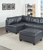 Contemporary Genuine Leather 1pc Ottoman