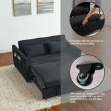 Convertible Sofa Bed, 3-in-1 Versatile Velvet Double Sofa