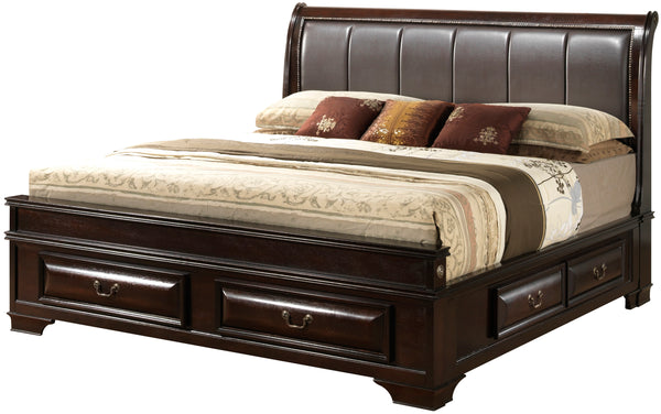 LaVita G8875C-QB3 Queen Storage Bed , Cappuccino