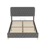 Queen Platform Bed Frame With pneumatic hydraulic Lift function