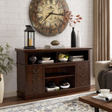 Traditional TV Media Stand Farmhouse Rustic Entertainment Console