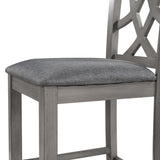 Farmhouse 3 Piece Round Counter Height Kitchen Dining Table Set